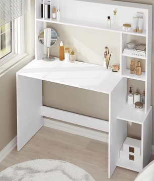 Scandinavisch bureau met 5 planken en opbergruimte – 113 cm