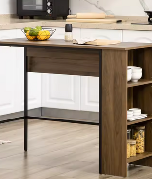 Uitschuifbare Bartafel met 3 Planken – 120x76x91,4 cm