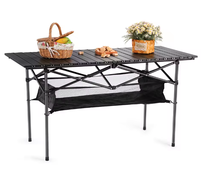 Opvouwbare Campingtafel met Netzak – Lichtgewicht & Stabiel
