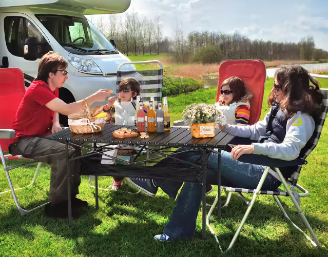 Opvouwbare Campingtafel met Netzak – Lichtgewicht & Stabiel