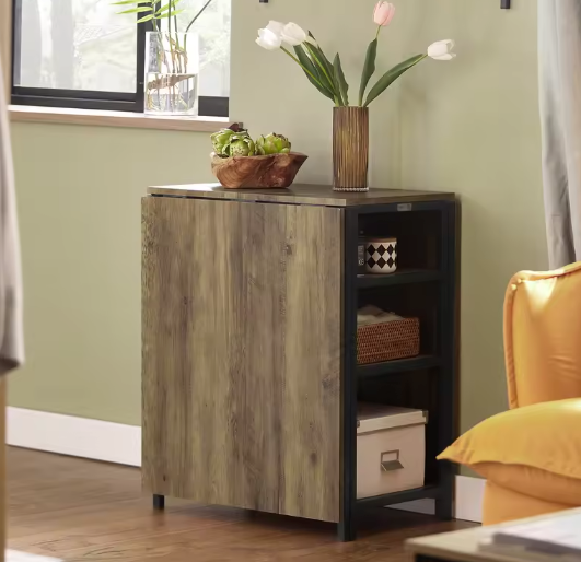 Opvouwbare Eettafel met 3 Planken – Industrieel & Ruimtebesparend
