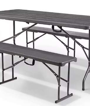 Opvouwbare Picknickset – Tafel en 2 Banken, 180 cm, Binnen & Buiten