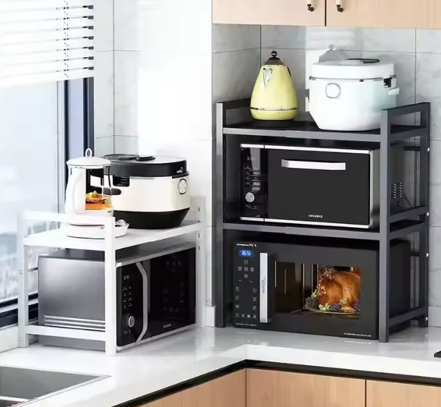 Witte smalle trolley met 3 niveaus – Badkamer of keukenrek