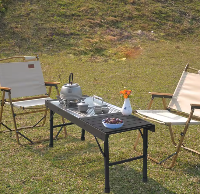 Opvouwbare Campingtafel – Aluminium Picknicktafel, 89,5 cm