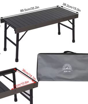 Opvouwbare Campingtafel – Aluminium Picknicktafel, 89,5 cm