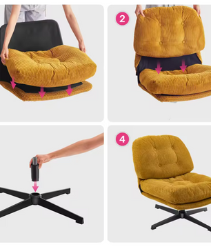 Moderne Draaibare Loungestoel – Opvouwbaar – Verdikt Kussen