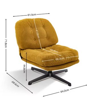 Moderne Draaibare Loungestoel – Opvouwbaar – Verdikt Kussen