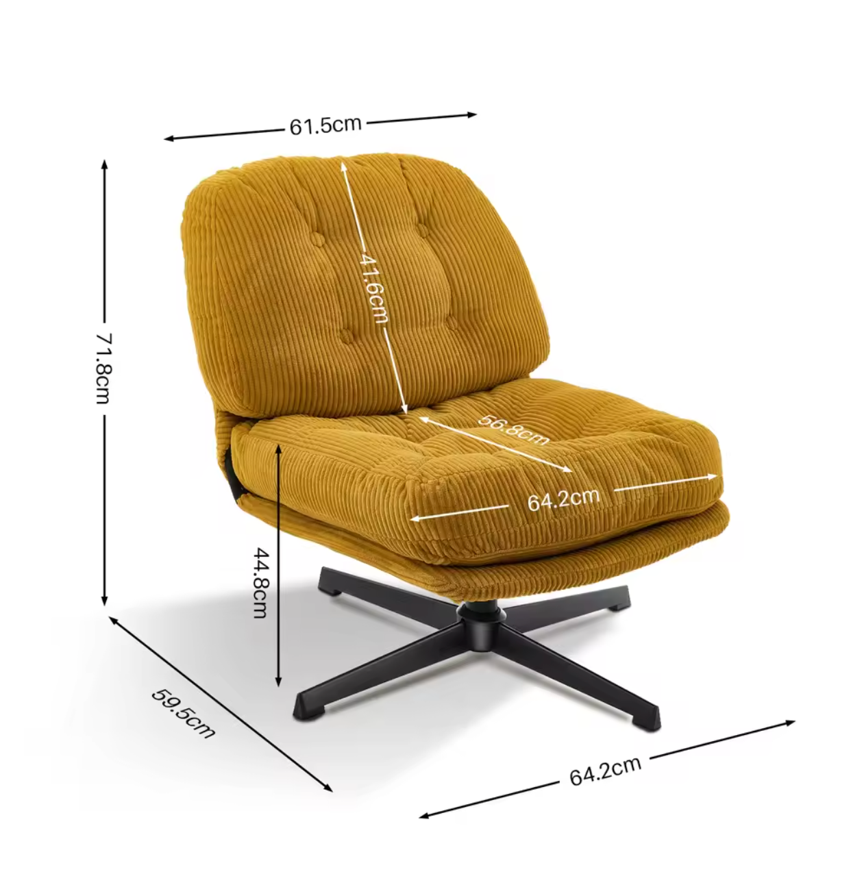 Moderne Draaibare Loungestoel – Opvouwbaar – Verdikt Kussen