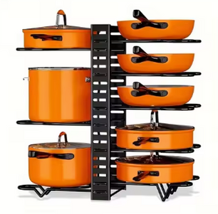 8-Lagen Pannenrek Organizer – Verstelbaar & Ruimtebesparend