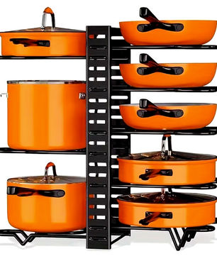 8-Lagen Pannenrek Organizer – Verstelbaar & Ruimtebesparend