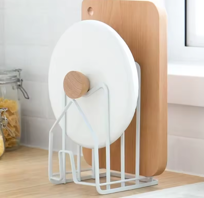 Pannendekselhouder & Snijplankrek – Compact en Ruimtebesparend