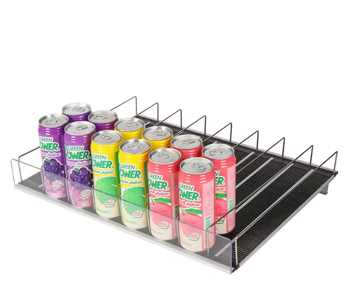 Koelkast Drankblikjesrek – Roller Organizer met Automatische Doorvoer