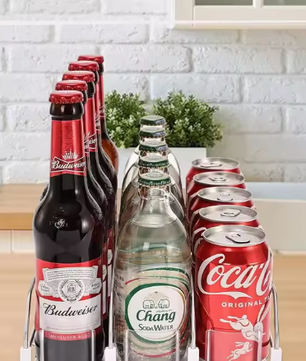 Zelfglijdende Drankdispenser – Verstelbare Koelkast Organizer