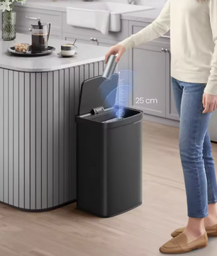 Slimme Prullenbak 50L – Sensor, Softclose & Geurfilter