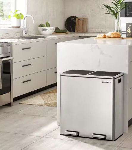 Duo Pedaalemmer 2x30L – Afvalscheiding met Softclose Deksel