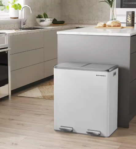 Duo Pedaalemmer 2x30L – Afvalscheiding met Softclose Deksel