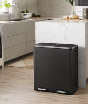 Duo Pedaalemmer 2x30L – Afvalscheiding met Softclose Deksel