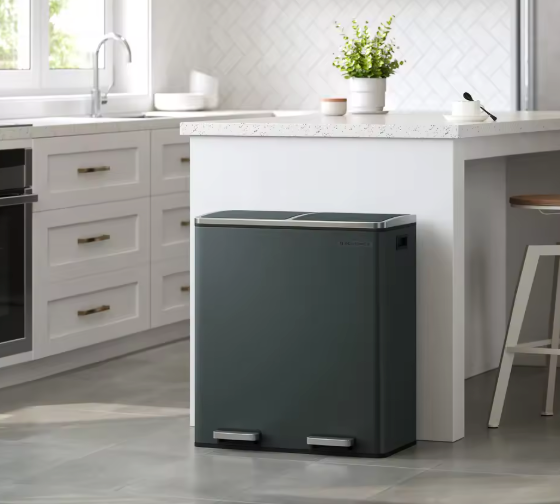 Duo Pedaalemmer 2x30L – Afvalscheiding met Softclose Deksel