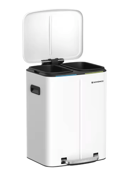 Pedaalemmer 40L met 2 Compartimenten – Softclose & Afvalscheiding