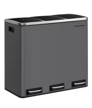 Prullenbak met 3 Compartimenten – 3×18L, Softclose & Pedaalbediening