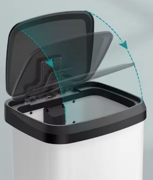 Rechthoekige Prullenbak 60L – Softclose Pedaalemmer met 2 Vakken