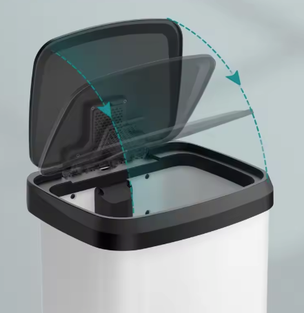 Metalen Prullenbak 68L – Softclose Pedaalemmer met Geurfilter