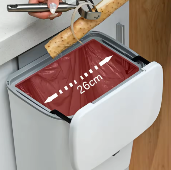 Wandprullenbak 7L/9L – Compacte Hangende Afvalemmer met Deksel