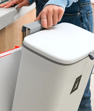 Wandprullenbak 7L/9L – Compacte Hangende Afvalemmer met Deksel