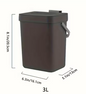 Compacte Prullenbak 3L/5L – Ruimtebesparend & Stil Sluitend