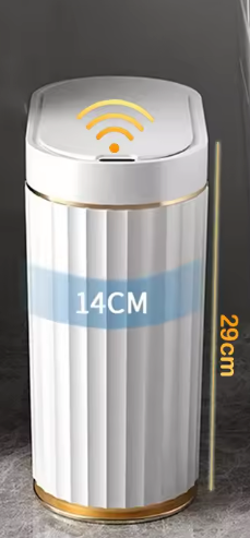 Slimme Sensorprullenbak 7L/9L – Modern Design met Romeinse Strepen
