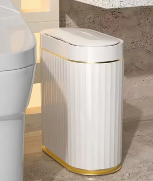 Slimme Sensorprullenbak 7L/9L – Modern Design met Romeinse Strepen