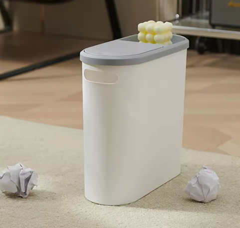 10L Drukdeksel Prullenbak – Compact en Hygiënisch voor Woon- en Badkamergebruik