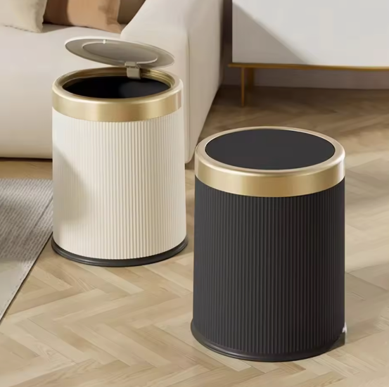 Luxe Drukprullenbak met Deksel – Modern Design & Binnenemmer