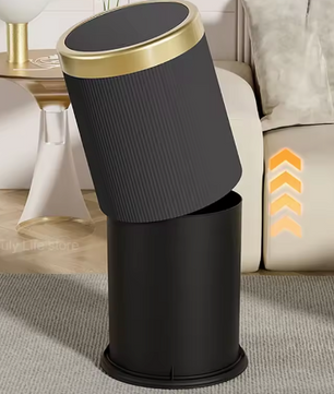Luxe Drukprullenbak met Deksel – Modern Design & Binnenemmer