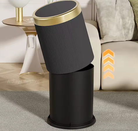 Luxe Drukprullenbak met Deksel – Modern Design & Binnenemmer