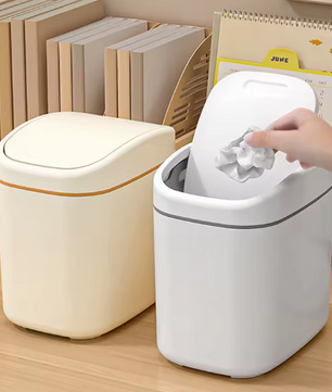 Mini Prullenbak met Schuddeksel – Compact, Stijlvol & Geurvrij
