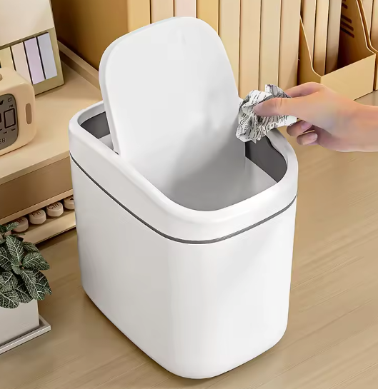Mini Prullenbak met Schuddeksel – Compact, Stijlvol & Geurvrij