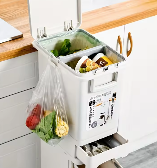 Grote Prullenbak 29L/32L – 2 Compartimenten & Voetpedaal