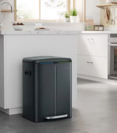 Prullenbak met 2 Vakken – 2×20L Pedaalemmer met Softclose