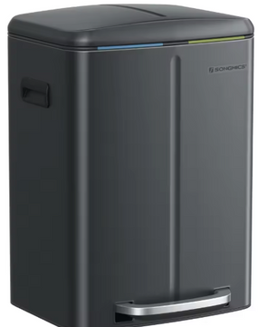 Prullenbak met 2 Vakken – 2×20L Pedaalemmer met Softclose
