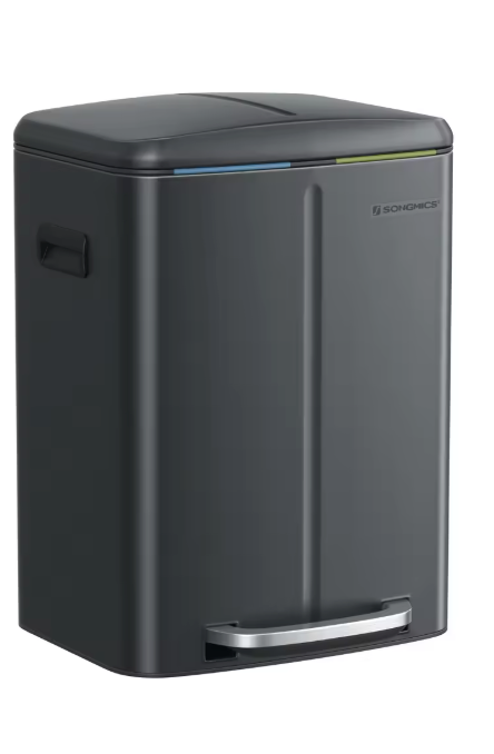 Prullenbak met 2 Vakken – 2×20L Pedaalemmer met Softclose