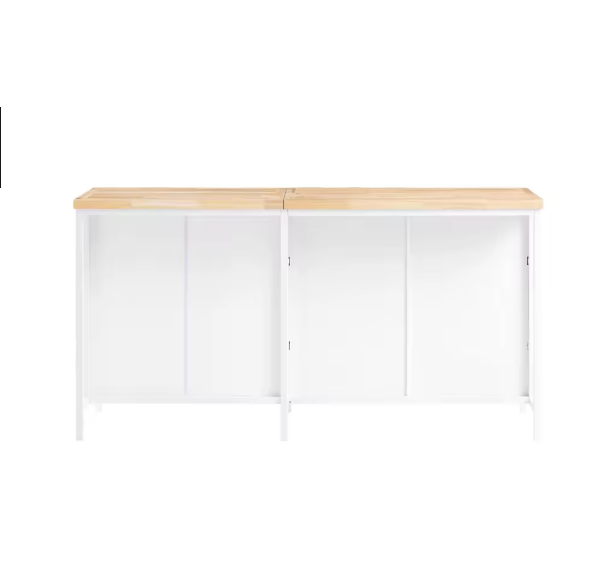 Vrijstaand Keukeneiland met Opbergruimte – 170×89×60 cm, MDF & Hout