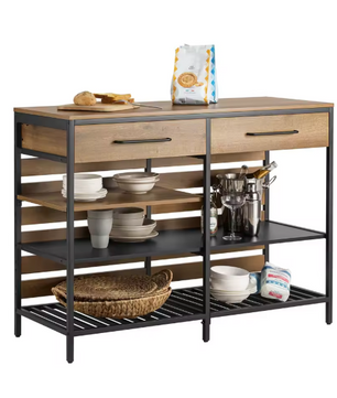 Keukeneiland met Lades & Planken – Vintage Look, 120×91×45 cm