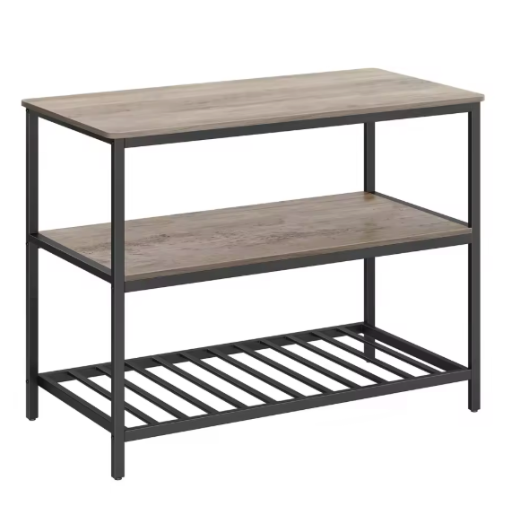 Keukeneiland 120×60 cm – Staande Plank met 3 Niveaus & Metaalframe