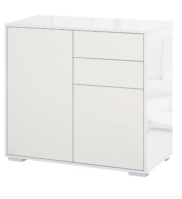 Dressoirkast met 2 Deuren, Laden & Verstelbare Planken – 79×36×74 cm