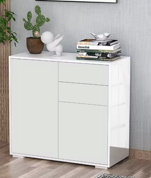 Dressoirkast met 2 Deuren, Laden & Verstelbare Planken – 79×36×74 cm
