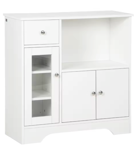 Dressoirkast met 2 Deuren, Laden & Verstelbare Planken – 79×36×74 cm