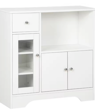 Dressoirkast met 2 Deuren, Laden & Verstelbare Planken – 79×36×74 cm