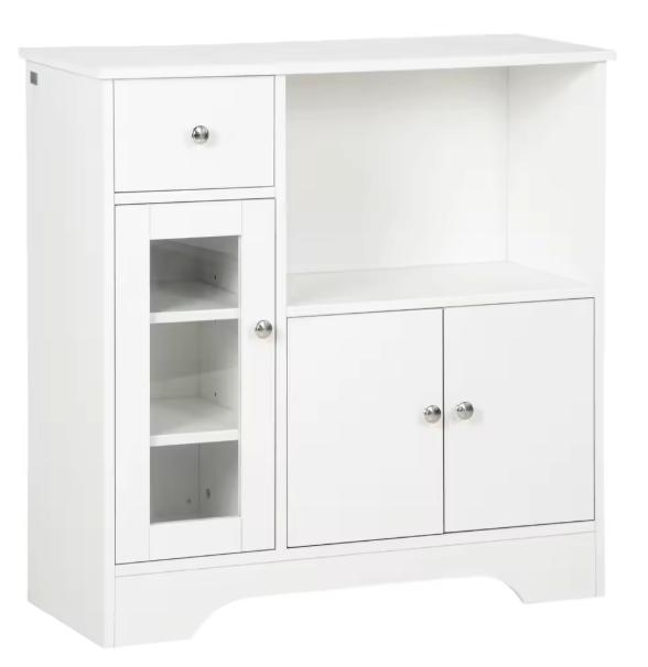 Dressoirkast met 2 Deuren, Laden & Verstelbare Planken – 79×36×74 cm