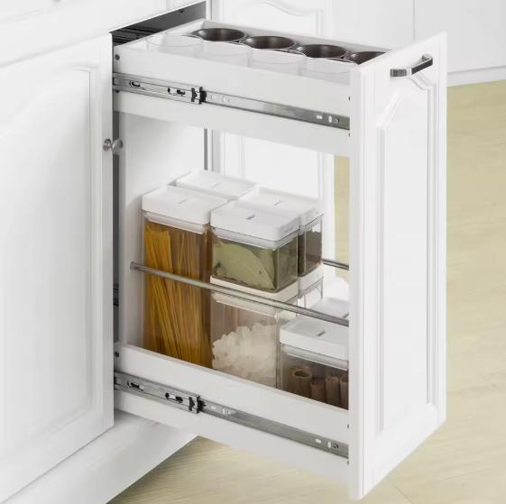 Keukeneiland met Wielen, Lades & Flessenrek – 115×90×46 cm